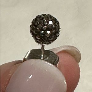 Hillberg & Berk 8mm Pyrite Sparkle Ball Stud Earrings